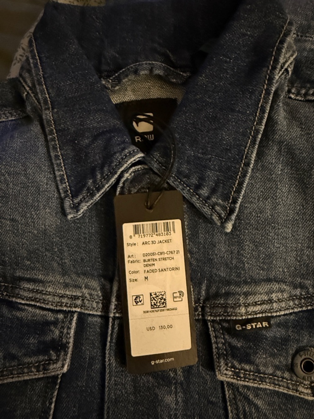 G-Star Distressed Blue Denim Jacket